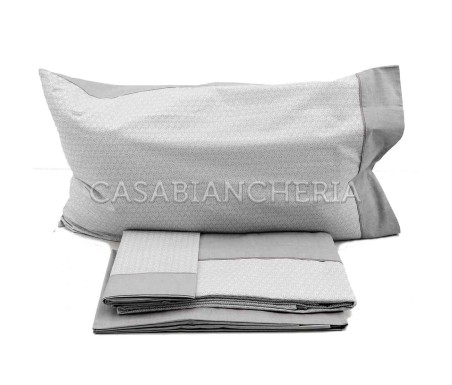 Casa Biancheria | Completo copripiumino matrimoniale Silvia Optical copripiumini di cotone