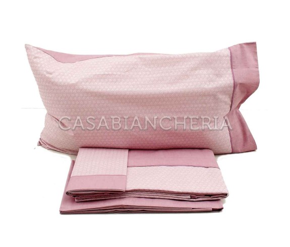 Casa Biancheria | Completo copripiumino matrimoniale Silvia Optical copripiumini di cotone