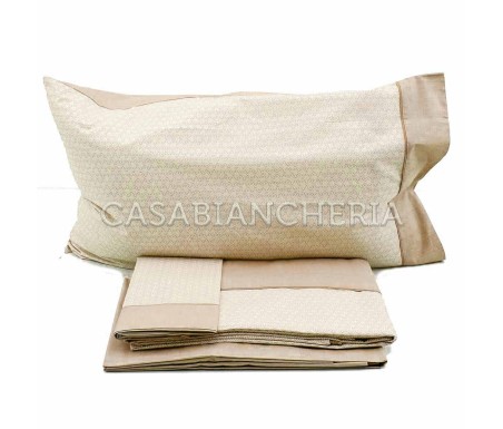 Casa Biancheria | Completo copripiumino matrimoniale Silvia Optical copripiumini di cotone
