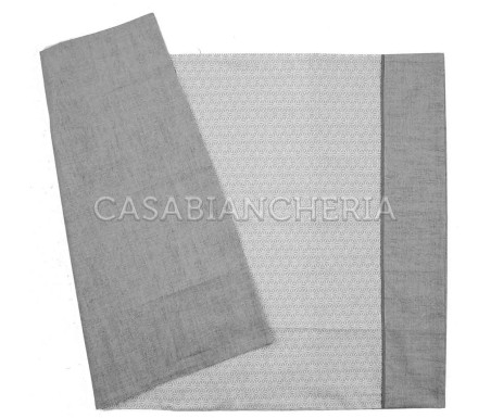 Casa Biancheria | Completo copripiumino matrimoniale Silvia Optical copripiumini di cotone