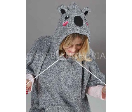 Casa Biancheria | Mantella poncho di pile in microfibra Happidea Malmo mantelle in pile