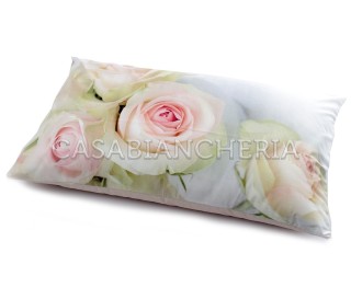 Casa Biancheria | Federa per guanciale a stampa digitale Rose Rosa federe cuscini letto amazon 2