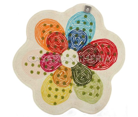 Casabiancheria.it | Tappeto con antiscivolo Php Flower Colorato tappeto per cameretta e bagno