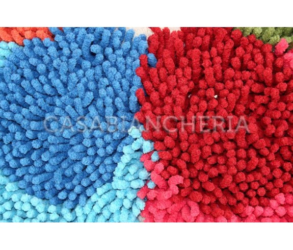 Casabiancheria.it | Tappeto con antiscivolo Php Flower Colorato tappeto per cameretta e bagno