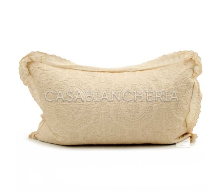 Casa Biancheria | Coppia cuscino arredo decorativo Sangallo cuscino arredo per letto