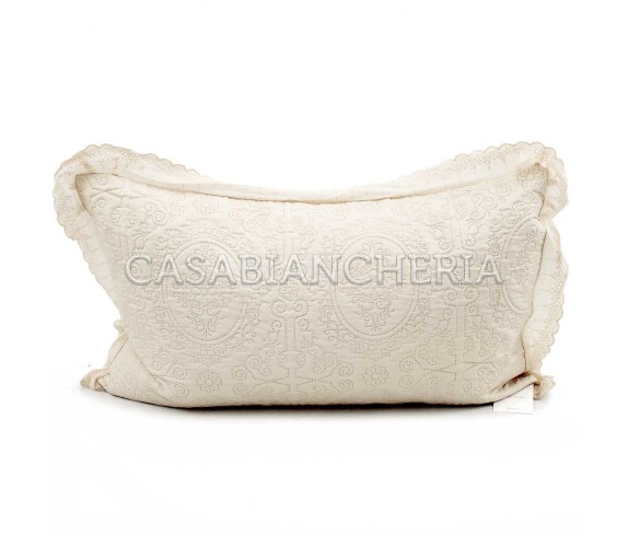 Casa Biancheria | Coppia cuscino arredo decorativo Sangallo cuscino arredo per letto