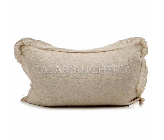 Casa Biancheria | Coppia cuscino arredo decorativo Sangallo cuscino arredo per letto