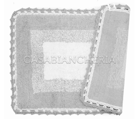 Casa Biancheria | Tappeto bagno di cotone con uncinetto Kumar tappeti bagno di cotone
