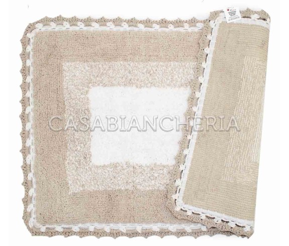 Casa Biancheria | Tappeto bagno di cotone con uncinetto Kumar tappeti bagno di cotone