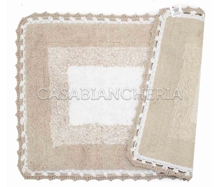 Casa Biancheria | Tappeto bagno di cotone con uncinetto Kumar tappeti bagno di cotone