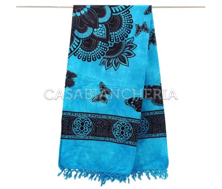 Casa Biancheria | Telo arredo copritutto Batik Falena granfoulard copridivano di cotone