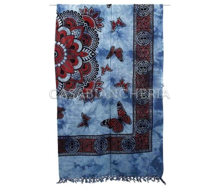 Casa Biancheria | Telo arredo copritutto Batik Falena granfoulard copridivano di cotone