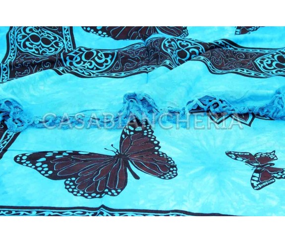 Casa Biancheria | Telo arredo copritutto Batik Falena granfoulard copridivano di cotone