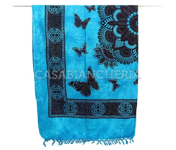 Casa Biancheria | Telo arredo copritutto Batik Falena granfoulard copridivano di cotone