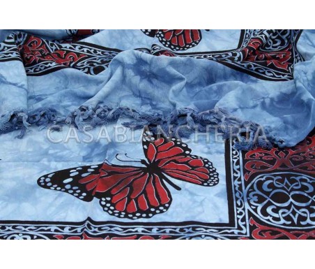 Casa Biancheria | Telo arredo copritutto Batik Falena granfoulard copridivano di cotone