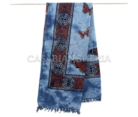 Casa Biancheria | Telo arredo copritutto Batik Falena granfoulard copridivano di cotone