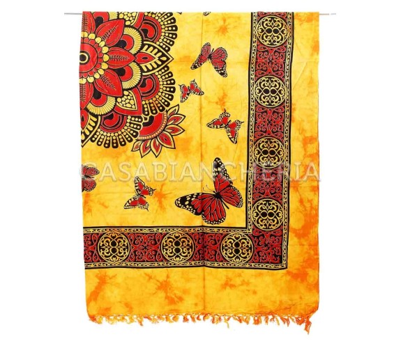 Casa Biancheria | Telo arredo copritutto Batik Falena granfoulard copridivano di cotone