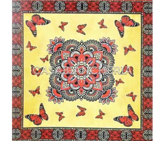 Casa Biancheria | Telo arredo copritutto Batik Falena granfoulard copridivano di cotone