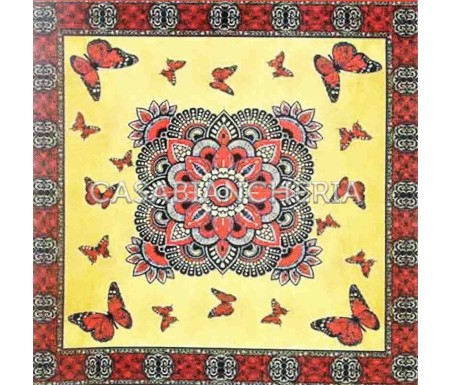 Casa Biancheria | Telo arredo copritutto Batik Falena granfoulard copridivano di cotone