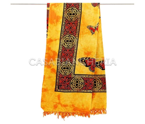 Casa Biancheria | Telo arredo copritutto Batik Falena granfoulard copridivano di cotone