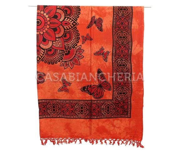 Casa Biancheria | Telo arredo copritutto Batik Falena granfoulard copridivano di cotone