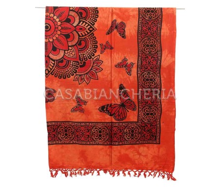 Casa Biancheria | Telo arredo copritutto Batik Falena granfoulard copridivano di cotone
