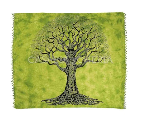 Casa Biancheria | Telo arredo copritutto Batik Albero foulard copridivano di cotone