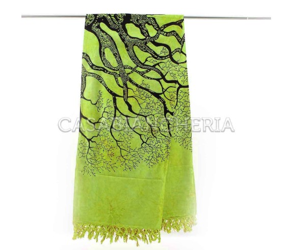 Casa Biancheria | Telo arredo copritutto Batik Albero foulard copridivano di cotone