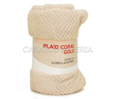 Casa Biancheria | Plaid di pile Coral Waffle set 5 pezzi plaid caldi e morbidi