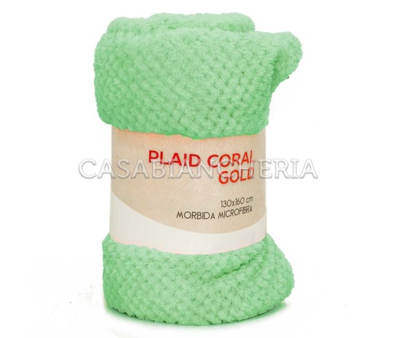Casa Biancheria | Plaid di pile Coral Waffle set 5 pezzi plaid caldi e morbidi