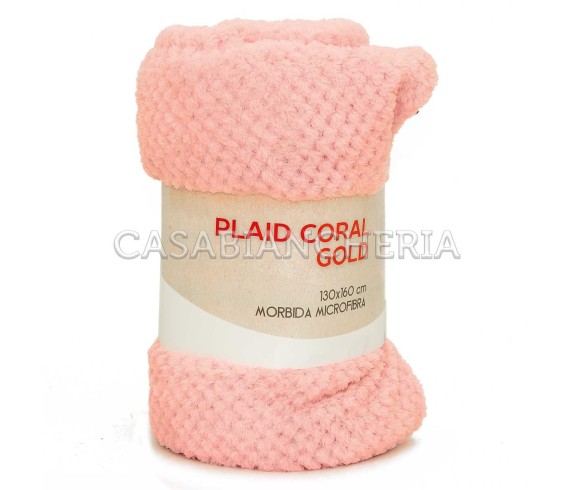 Casa Biancheria | Plaid di pile Coral Waffle set 5 pezzi plaid caldi e morbidi