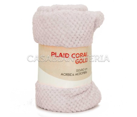 Casa Biancheria | Plaid di pile Coral Waffle set 5 pezzi plaid caldi e morbidi