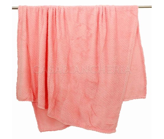 Casa Biancheria | Plaid di pile Coral Waffle set 5 pezzi plaid caldi e morbidi