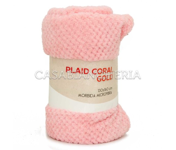 Casa Biancheria | Plaid di pile Coral Waffle set 5 pezzi plaid caldi e morbidi