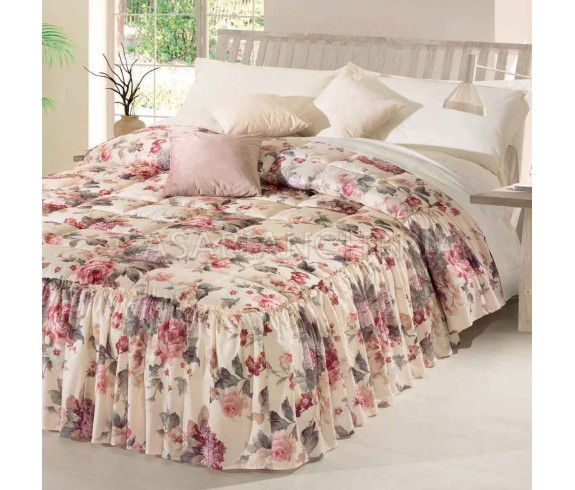 Casabiancheria | Trapunta matrimoniale GF Ferrari con volant Sara trapunta con volant amazon