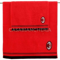 Coppia asciugamani di spugna Figc Milan