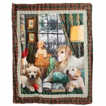 Plaid in velluto flannel imbottito Soffio Cuccioli 