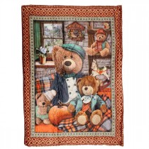 Plaid in velluto flannel imbottito Soffio Orsetto 