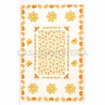 Strofinaccio stampa romagnola Melograno Arancio 60x90 cm