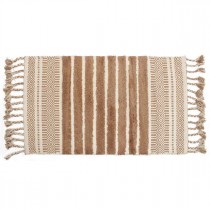 Tappeto con frange Folk in cotone