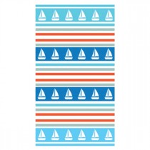 Telo mare di spugna jacquard Boat in ciniglia di cotone
