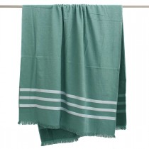 Telo mare fouta pareo di spugna Unito 3 Righe 100x200