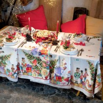 Tovaglia natalizia di lino Tessitura Toscana Telerie Schiaccianoci