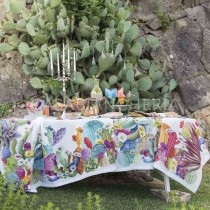 Tovaglia di lino Tessitura Toscana Telerie Kactus