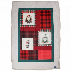 Plaid imbottito velvet Gnomi con retro in ecopelliccia 
