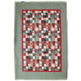 Plaid imbottito velvet Snow con retro in ecopelliccia 