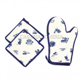 Set cucina Stampa Romagnola ROMAGNA MIA BLU